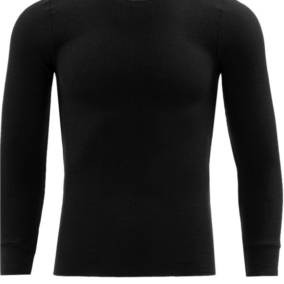 Fruit of Loom Mens Waffle Baselayer Crew Neck Thermal Top - Picture 4 of 5